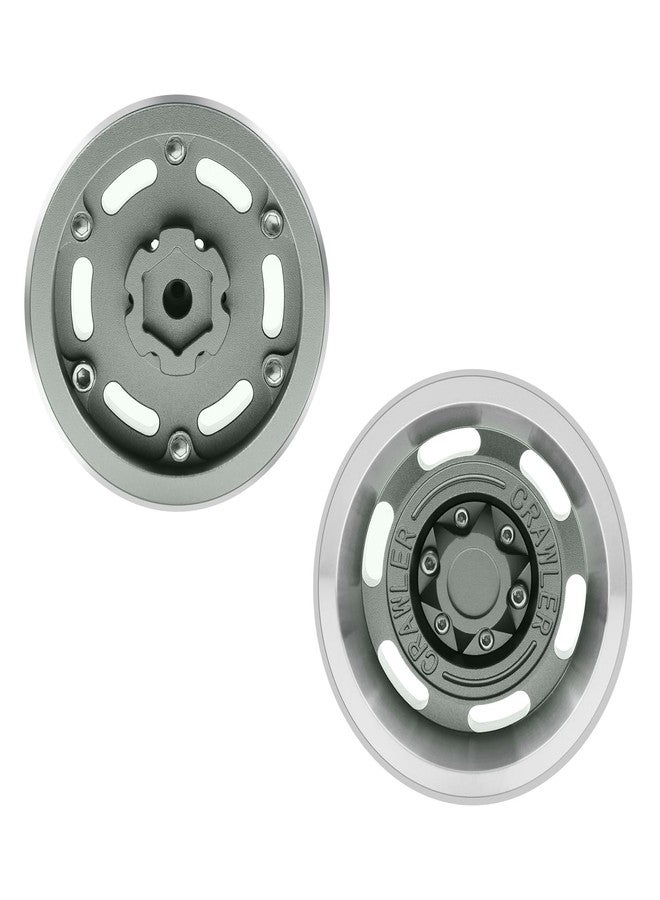 GIXCEL 1.9” Beadlock Wheel Rim, Aluminum Negative Offset 5.5mm Wheel Rim Hub for 1/10 RC Crawler SCX10 TRX4 TRX6 VS4-10 GEN7 GEN8 Upgrades Parts, 4PCS (Titanium) - Image 3